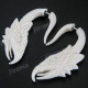 1 1/2" Buffalo Bone Carving Eagle White Fake Gauge Post Earrings