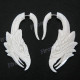 1 1/2" Buffalo Bone Carving Eagle White Fake Gauge Post Earrings