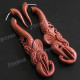 2 7/16" Natural Wood Fake Gauge Post Earrings