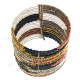 Glass Seed Beads 8" Bronze Copper Cuff Bracelet