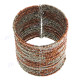 Glass Seed Beads 8" Bronze Cuff Bracelet