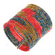 Glass Seed Beads 8" Peacock Bronze Cuff Bracelet