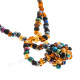 Glass Beads Seed Beads 18" Peacock Black Chandelier Necklace