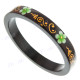 Flower Brown Green Bangle Bracelet