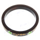 Flower Brown Green Bangle Bracelet
