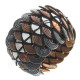 Coconut Shell 8" Silver Bracelet