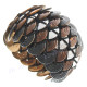 Coconut Shell 8" Silver Bracelet