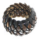 Coconut Shell 8" Silver Bracelet