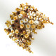 Seed Beads 7" Brown Gold Bracelet