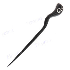 Wood Flower Purple Brown Hairpin