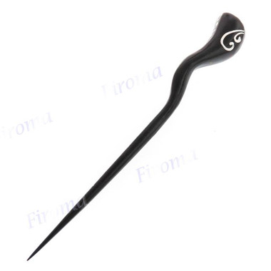 Wood Flower Purple Brown Hairpin