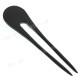 Coral Resin Shell Black Hairpin