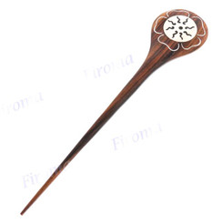 Resin Wood Sun Brown Hairpin