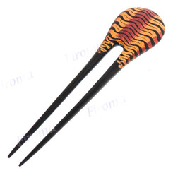 Wood African Brown Hairpin