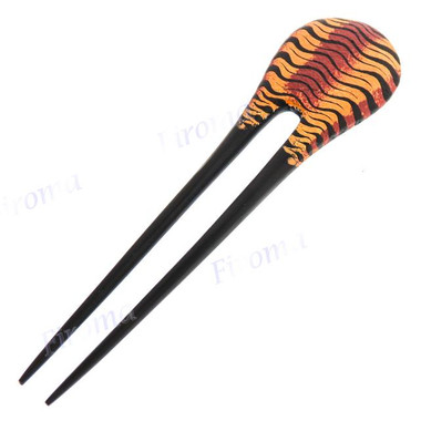 Wood African Brown Hairpin
