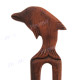 Wood Dolphin Brown Hairpin