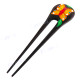 Wood Butterfly Yellow Brown Hairpin