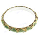 Python Snake Leather Turquoise Green Gold Bangle Bracelet