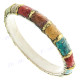 Python Snake Leather Bangle Bracelet