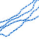 4mm Beads Nylon 32" Blue Necklace Pendant