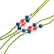 Beads Nylon 32" Green Blue Necklace Pendant