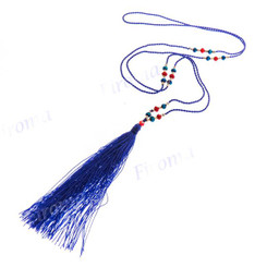 Beads Nylon 32" Purple Blue Necklace Pendant