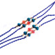 Beads Nylon 32" Purple Blue Necklace Pendant