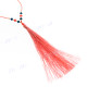 Beads Nylon 32" Peach Blue Necklace Pendant