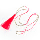Nylon 32" Orange Pastel Necklace Pendant