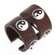 13/16" Natural Wood Carving Post Earrings