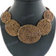 Seed Beads 24" Bronze Necklace Pendant