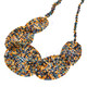 Seed Beads 24" Peacock Black Necklace Pendant
