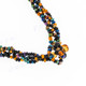 Seed Beads 24" Peacock Black Necklace Pendant