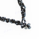 Seed Beads 24" Hematite Black Necklace Pendant