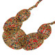 Seed Beads 24" Peacock Copper Necklace Pendant