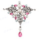 4 15/16" 925 Silver Blue Topaz Pink Quartz Mabe Pendant