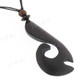 Wood Maori 20" Black Necklace