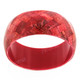 Red Coral Resin 8" Bangle Bracelet