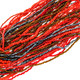 Seed Beads Bugle Buckle 18" Hematite Bronze Necklace Bead