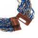 Seed Beads Bugle Buckle 18" Royal Blue Necklace Bead
