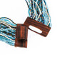 Seed Beads Bugle Buckle 18" Turquoise Aqua Necklace Bead