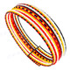 Seed Beads 17" Yellow Black Necklace
