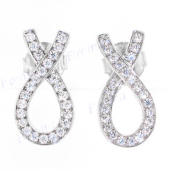 11/16" HANDMADE BALI ETERNITY 925 STERLING SILVER POST earrings