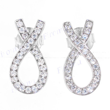 11/16" HANDMADE BALI ETERNITY 925 STERLING SILVER POST earrings