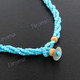 Blacklip Mother Of Pearl Glass Seed Beads Shell 17" Turquoise Blue Necklace