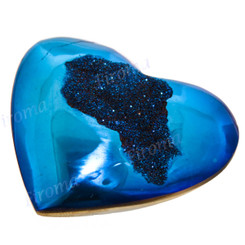 Cabochon Agate Druzy 1 9/16"(39mm) 11gr(55cts) Cobalt Blue Titanium