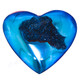 Cabochon Agate Druzy 1 9/16"(39mm) 11gr(55cts) Cobalt Blue Titanium