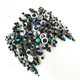 Seed Beads us 7" Peacock Black Bracelet
