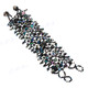 Seed Beads us 7" Peacock Black Bracelet