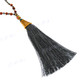 Dried Berry Seed 4mm Glass Beads Brass us 32" Hematite Tassel Necklace Pendant